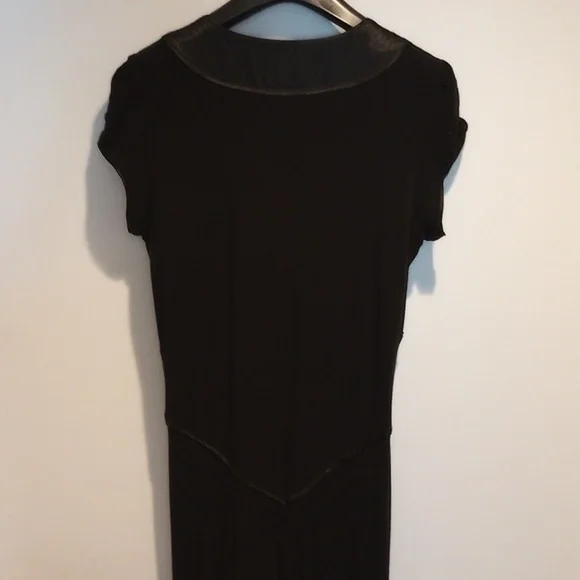Bloomingdale's Black Button Front Maxi Dress - Picture 7 of 8